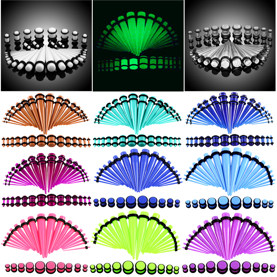 Body Jewelry Ear Plugs - 36pcs/lot Acrylic Ear Gauge Taper and