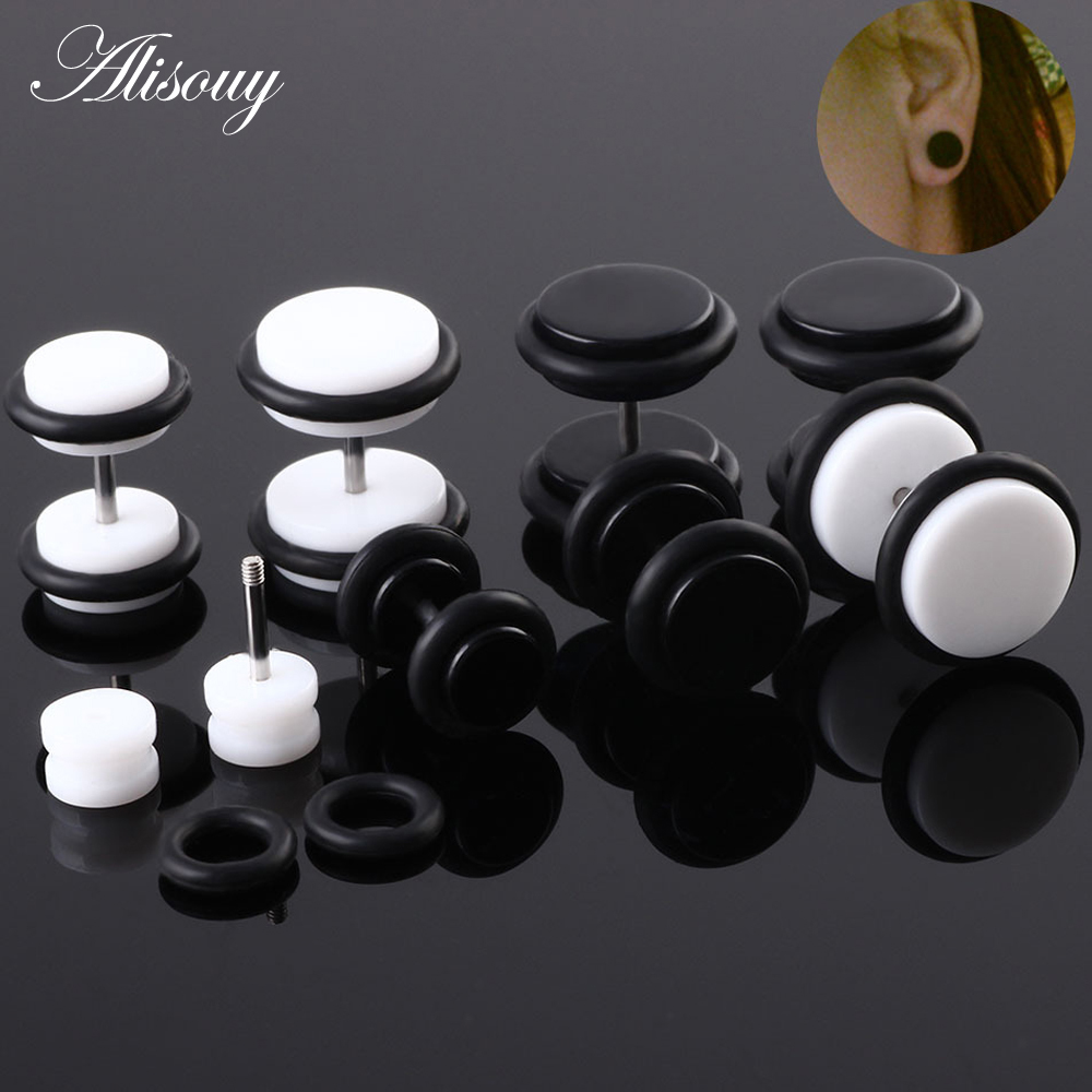 Body Jewelry Ear Plugs - 2PCS Acrylic Fake Cheater Ear Plugs