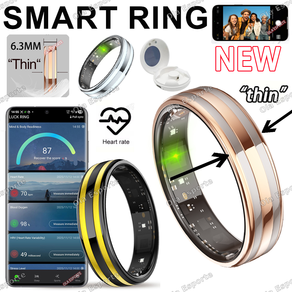 Daith Heart Ring - New 6.3mm Thin Smart Ring Health