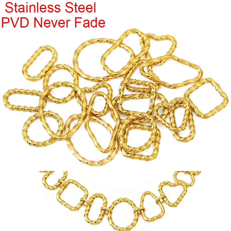 Daith Heart Ring - 10pcs Stainless Steel Closed Twisted Jump