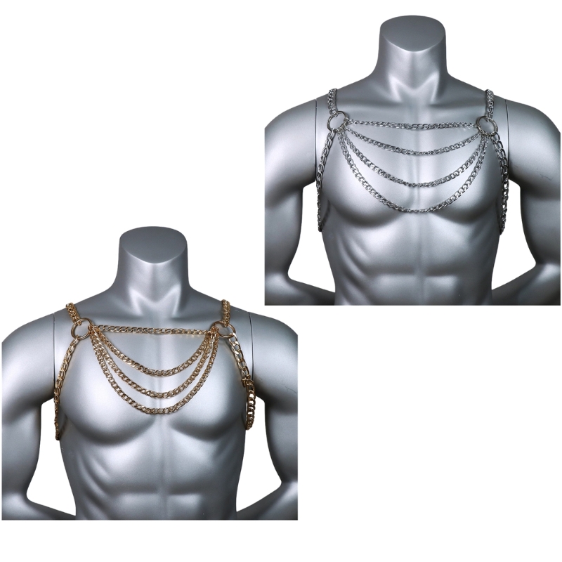 Body Jewelry Chest - Men's Sexy Metal Body Chest Chain
