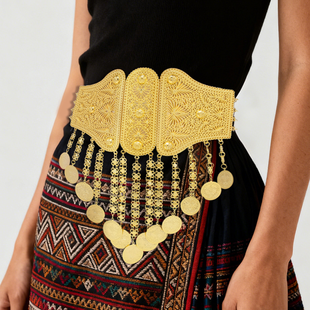 Indian Arab Gold Plated Wide W - Body Jewelry Indian 리뷰 및 가격