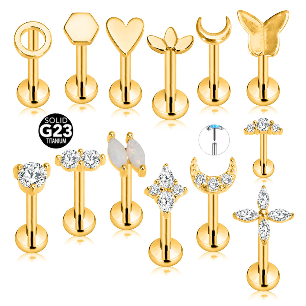 ASTM F136 G23 Titanium Flower  - Body Jewelry Threadless 리뷰 및 가격
