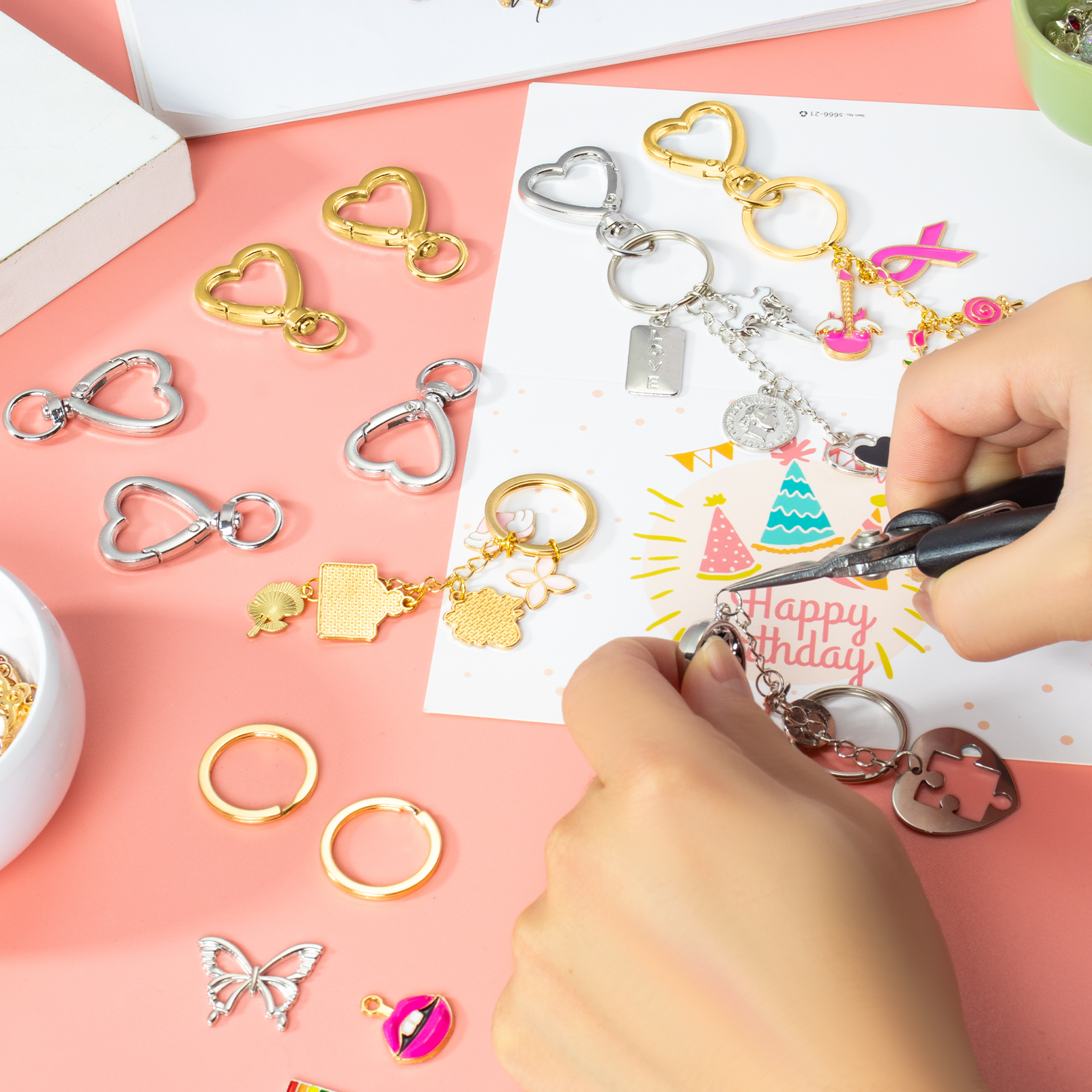 10pcs Metal Heart Lobster Claw - Daith Heart Ring 리뷰 및 가격