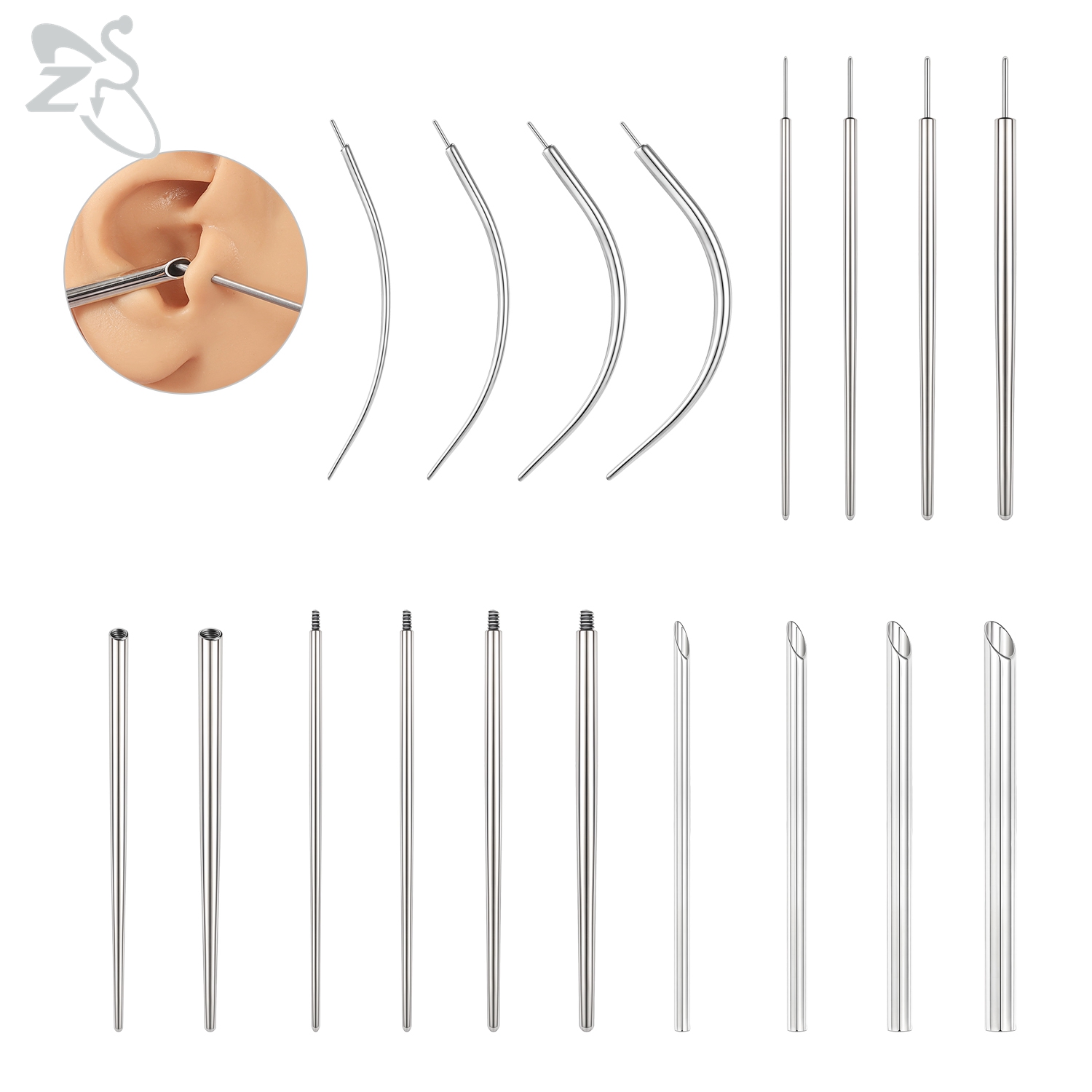 ZS 1 PC 14/16/18/20G Stainless - Body Jewelry Threadless 리뷰 및 가격