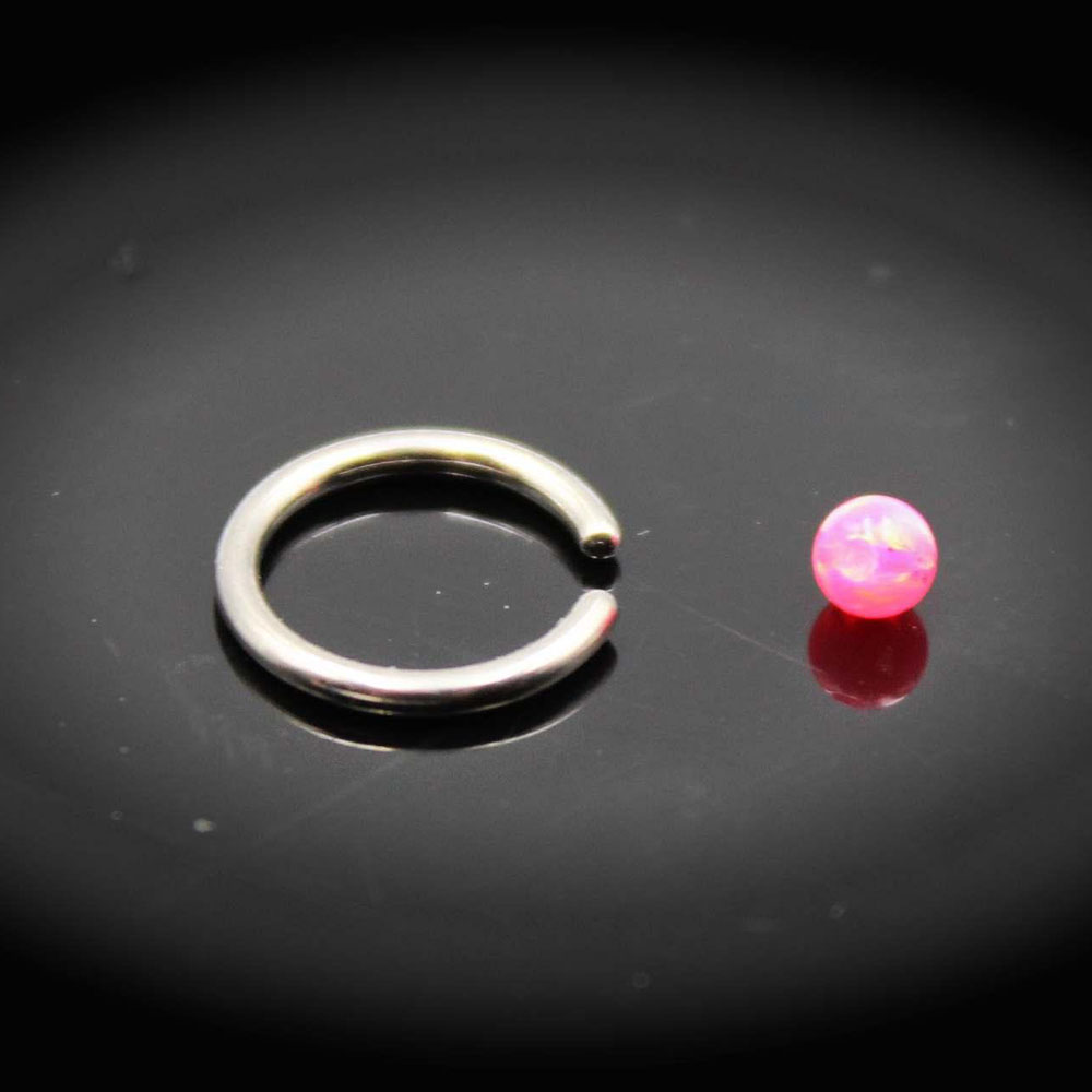 1PC Stainless Steel Opal Ball  - Body Jewelry Industrial 리뷰 및 가격
