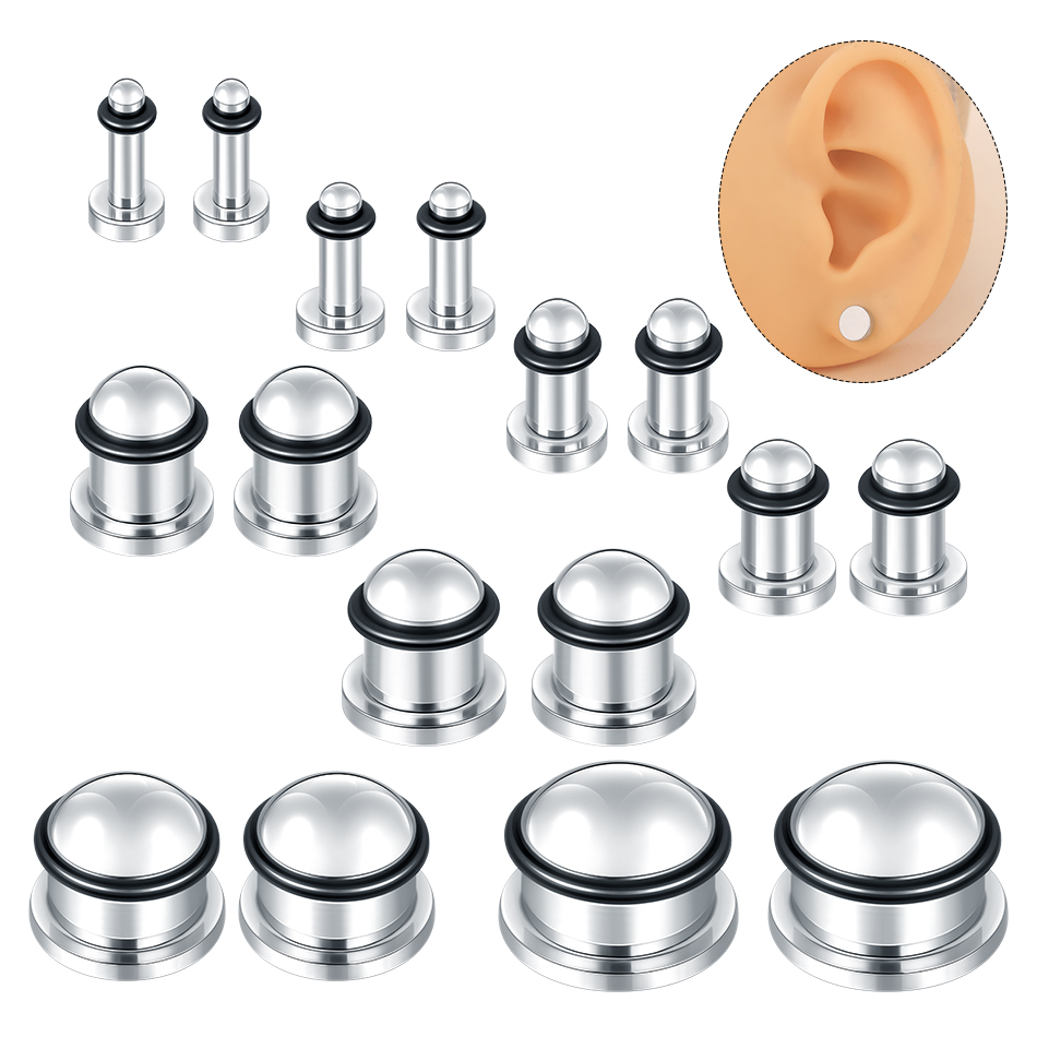 1Pair Stainless Steel Ear Tunn - Body Jewelry Ear Plugs 리뷰 및 가격