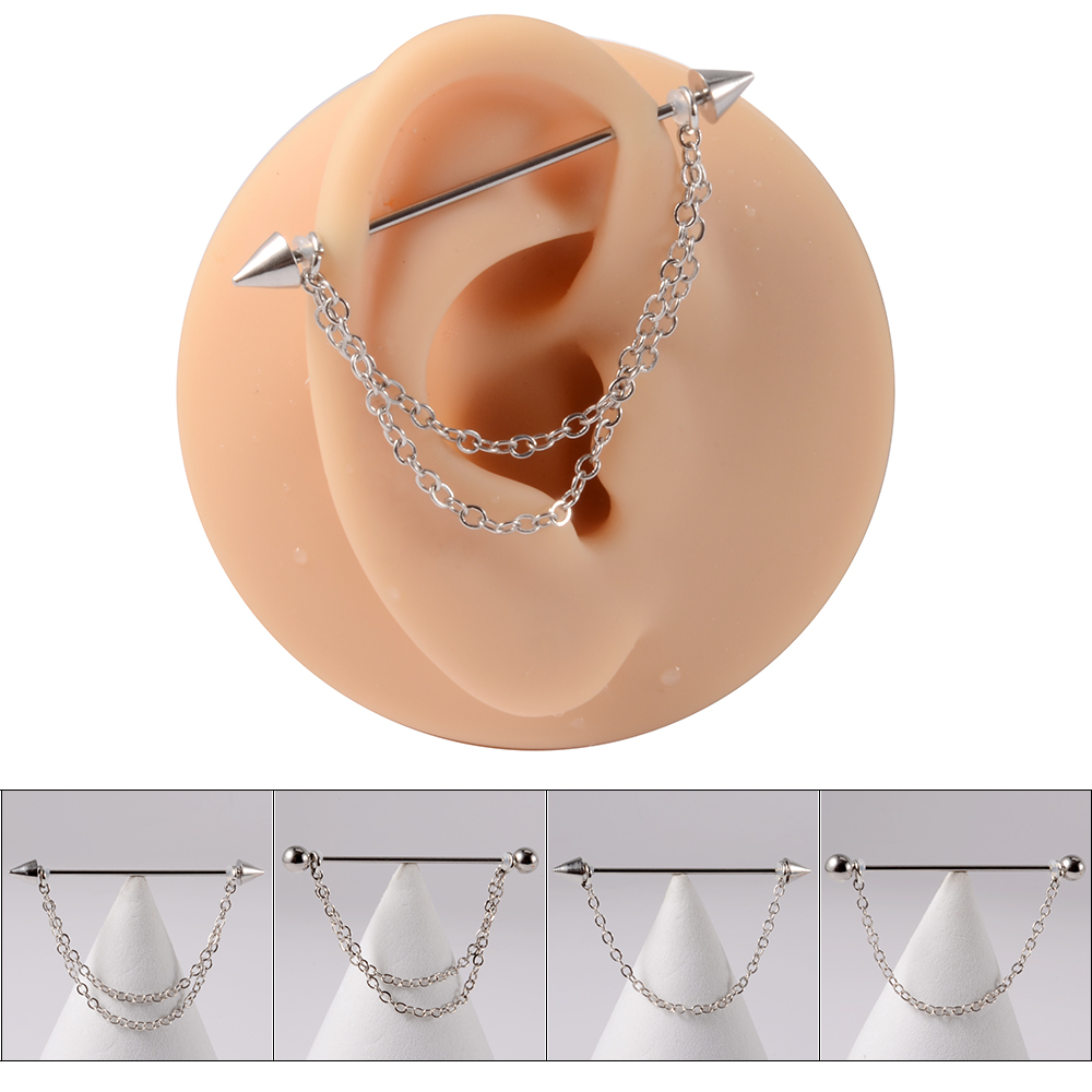 1PC 14G 1.6*38mm CZ Industrial - Body Jewelry Industrial 리뷰 및 가격