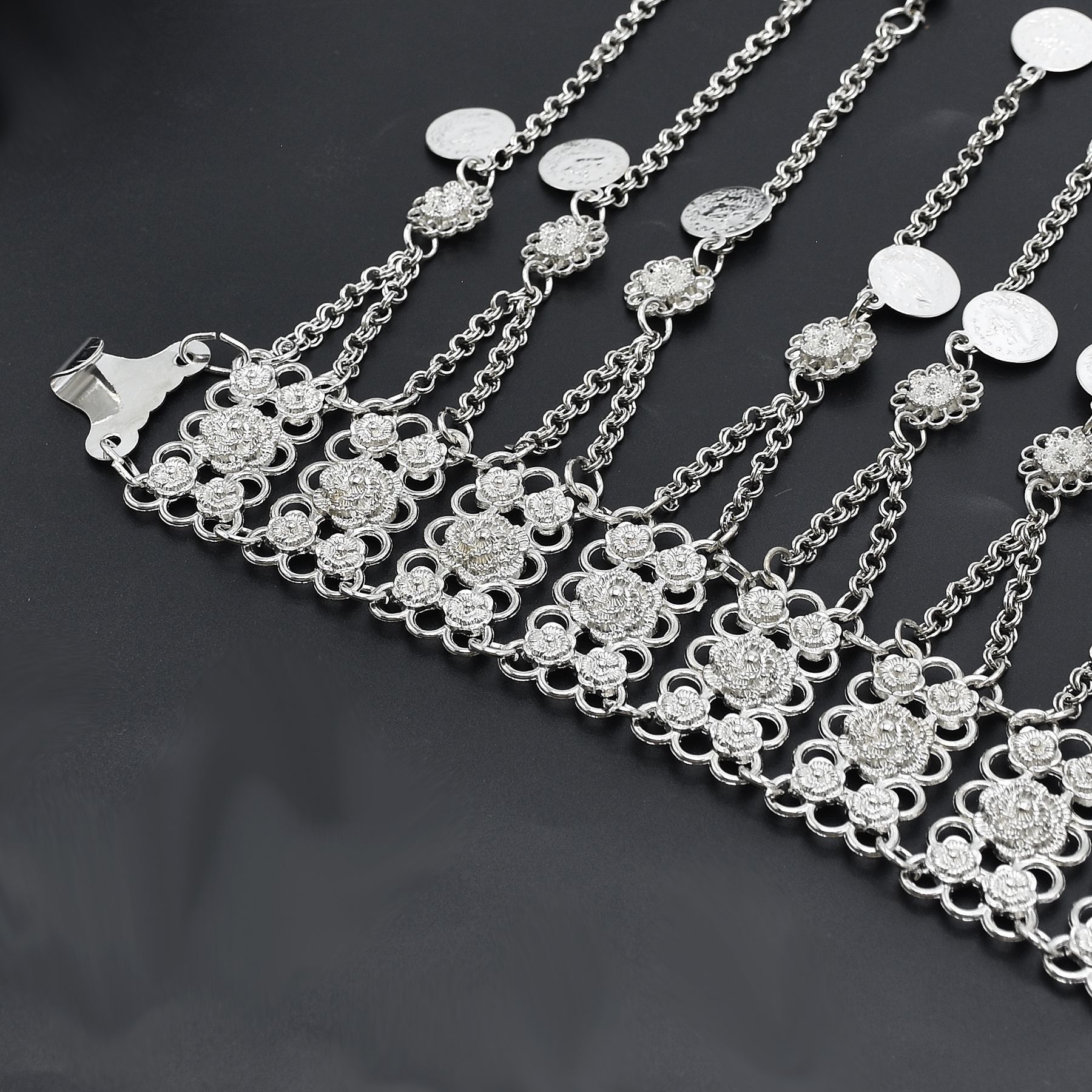 Silver Plated Moroccan Caftan  - Body Jewelry Indian 리뷰 및 가격