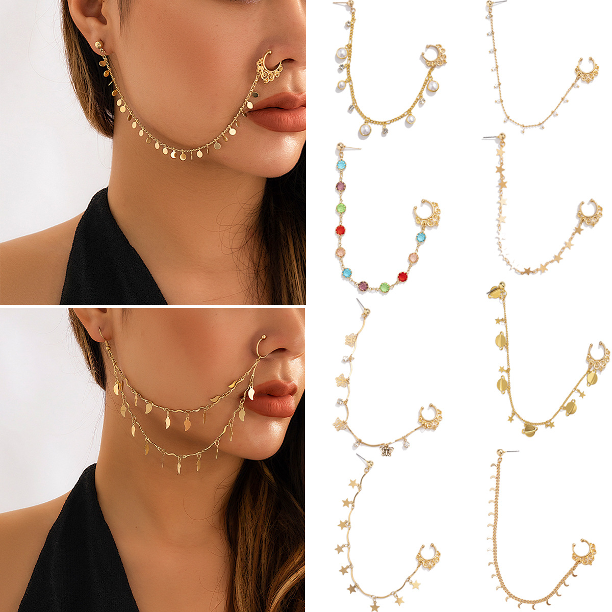 Indian Gold Color Pearl Butter - Body Jewelry Indian 리뷰 및 가격