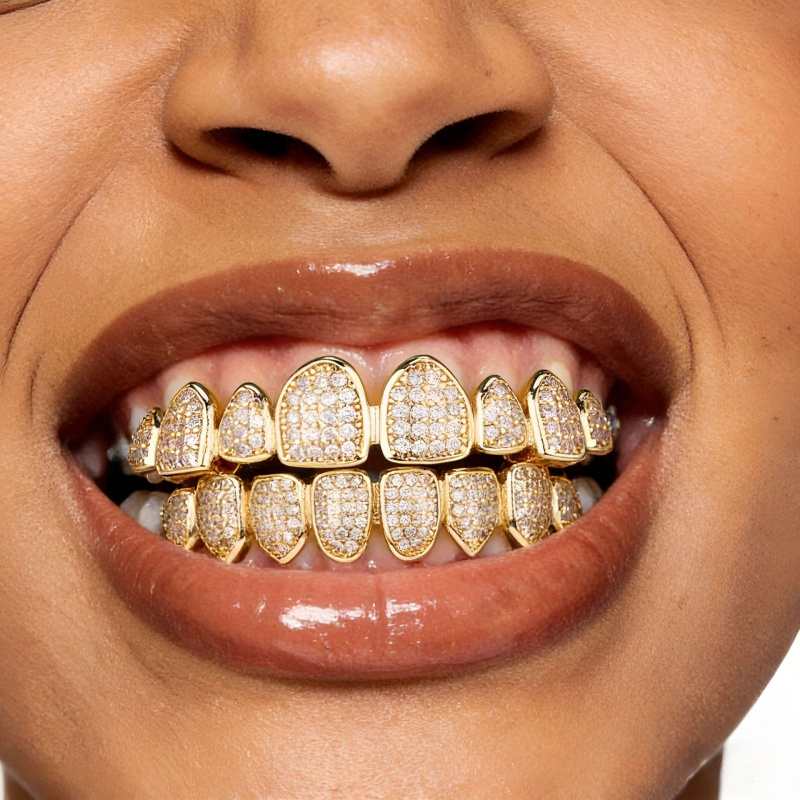 New HipHop CZ Teeth Set For Un - Body Jewelry High End 리뷰 및 가격