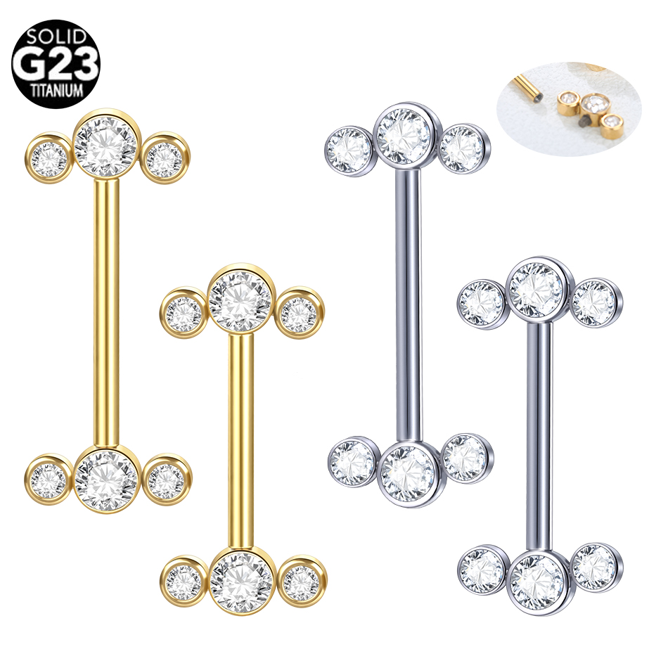 1/5PCS G23 Titanium PIERC Gold - Body Jewelry Nipple Rings 리뷰 및 가격