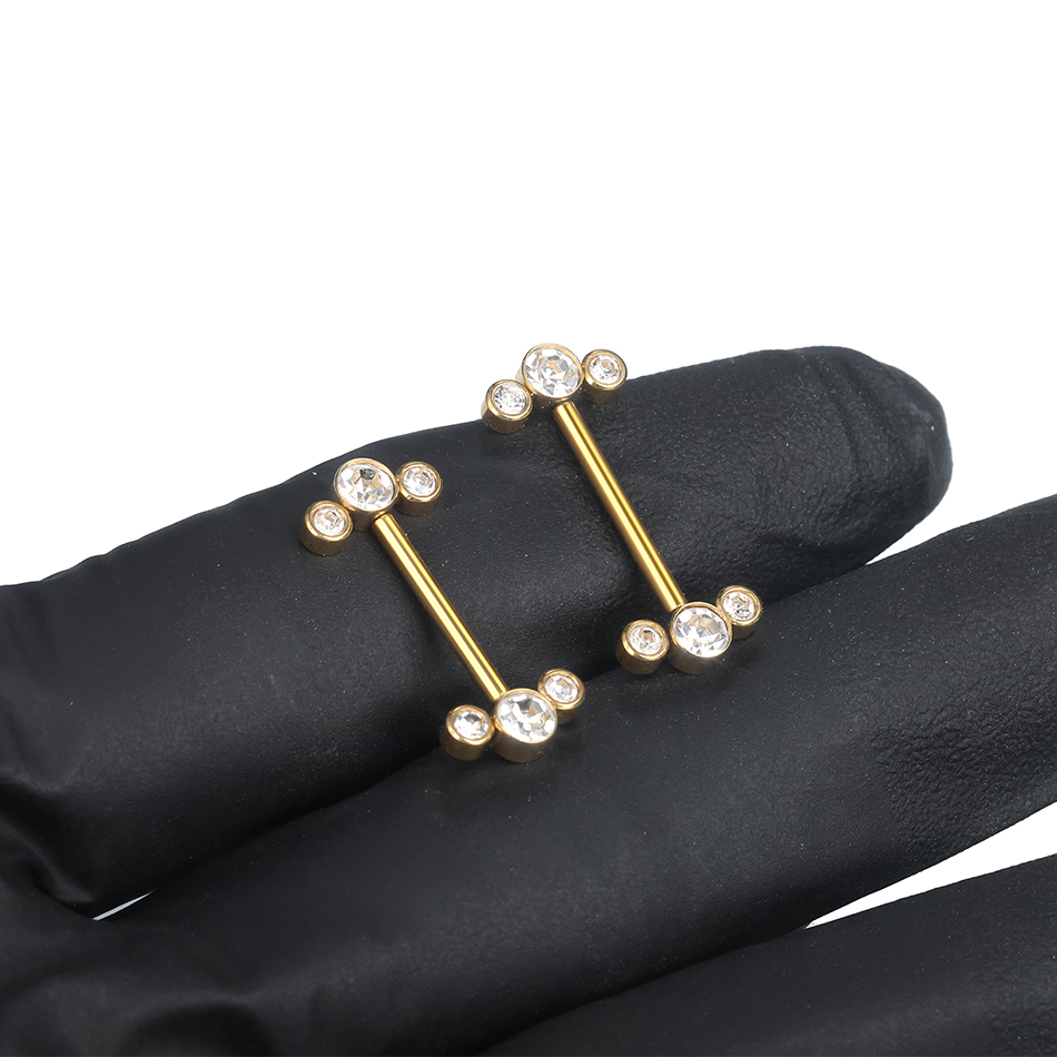 1/5PCS G23 Titanium PIERC Gold - Body Jewelry Nipple Rings 리뷰 및 가격