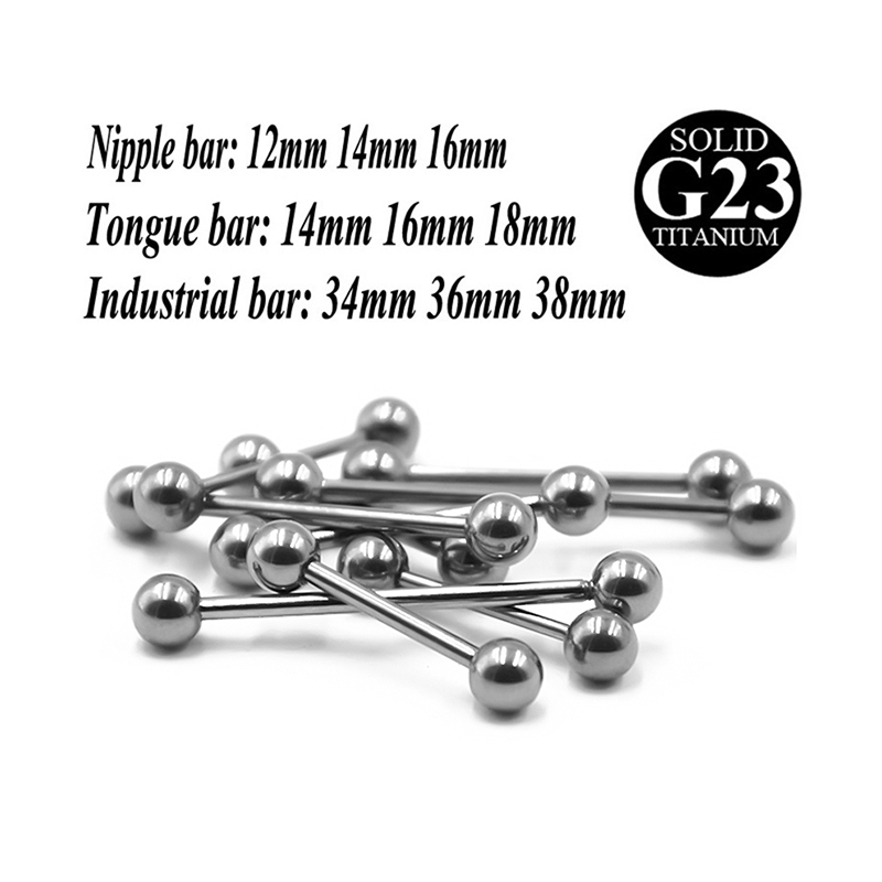 2PCS G23 Titanium Tongue Pierc - Body Jewelry Industrial 리뷰 및 가격