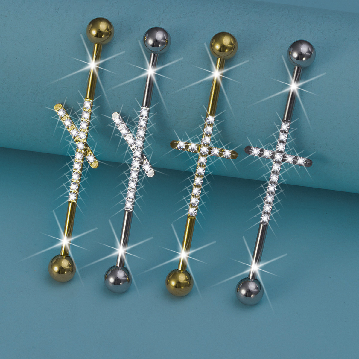 1pc Zirconia Industrial Pierci - Body Jewelry Industrial 리뷰 및 가격