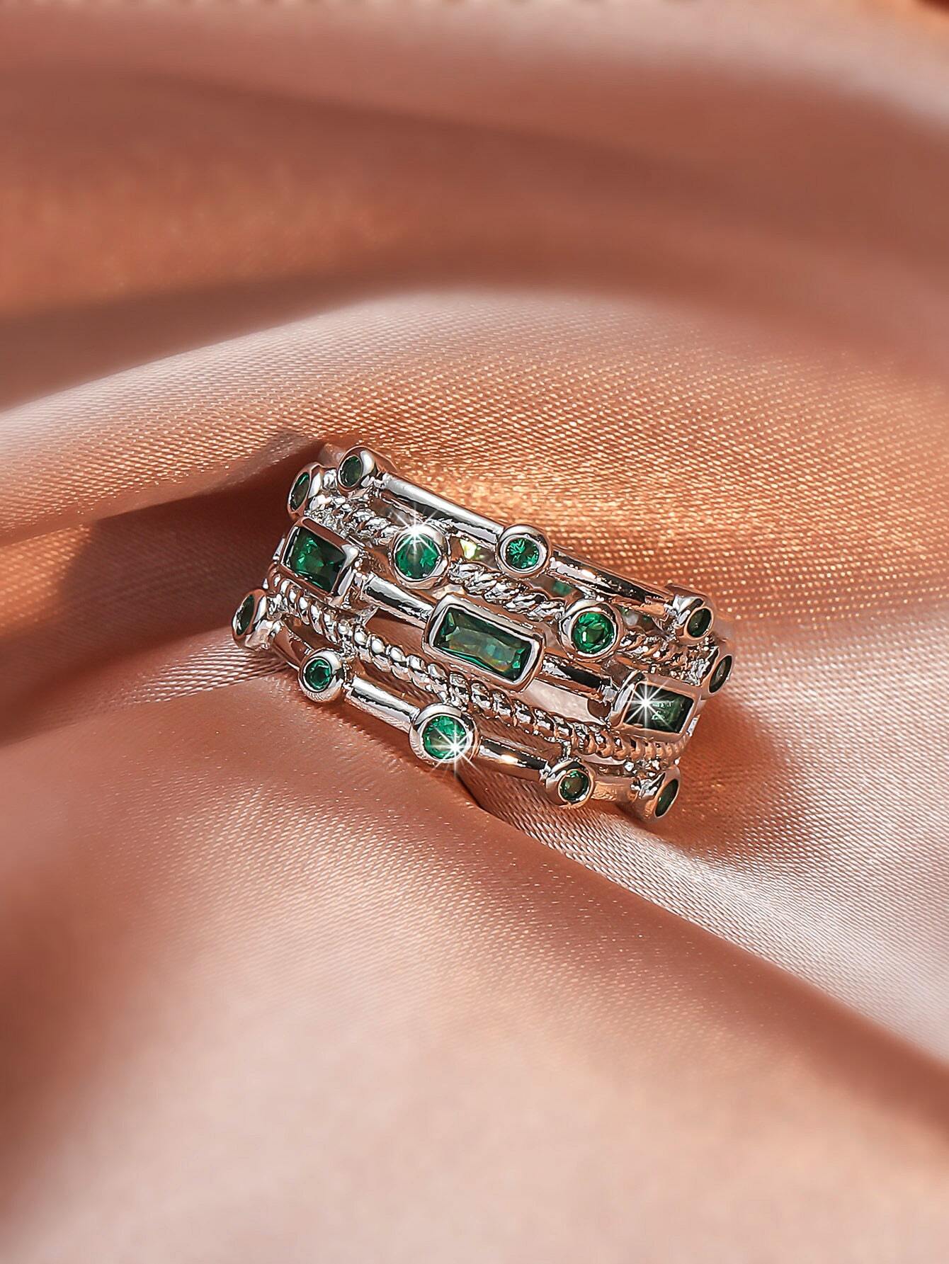 1pc Elegant Blue Cubic Zirconi - Body Jewelry Rings 리뷰 및 가격