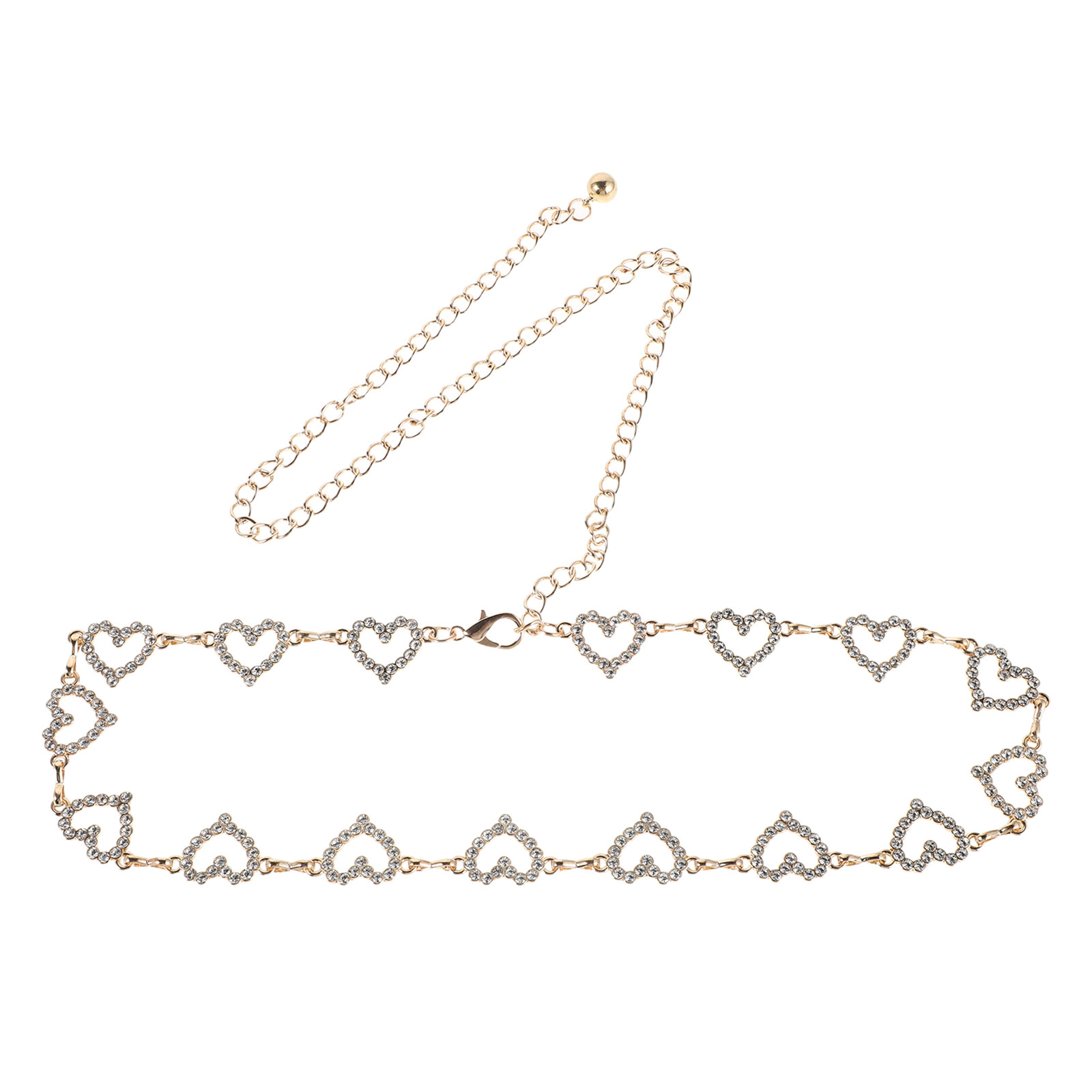 Women Heart Rhinestone Waist C - Body Jewelry 리뷰 및 가격