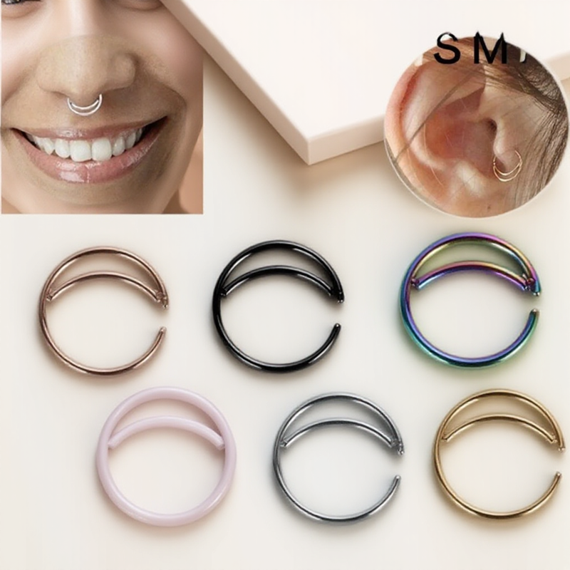 Stainless Steel Moon Nose Hoop - Body Jewelry Indian 리뷰 및 가격