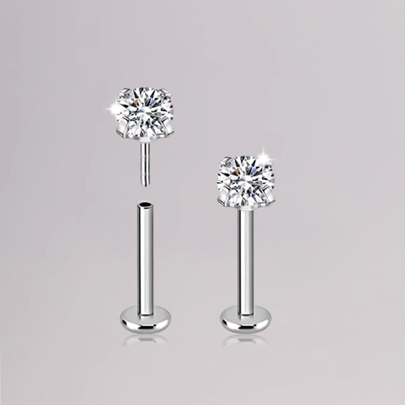 1PCS Titanium push threadless  - Body Jewelry Threadless 리뷰 및 가격