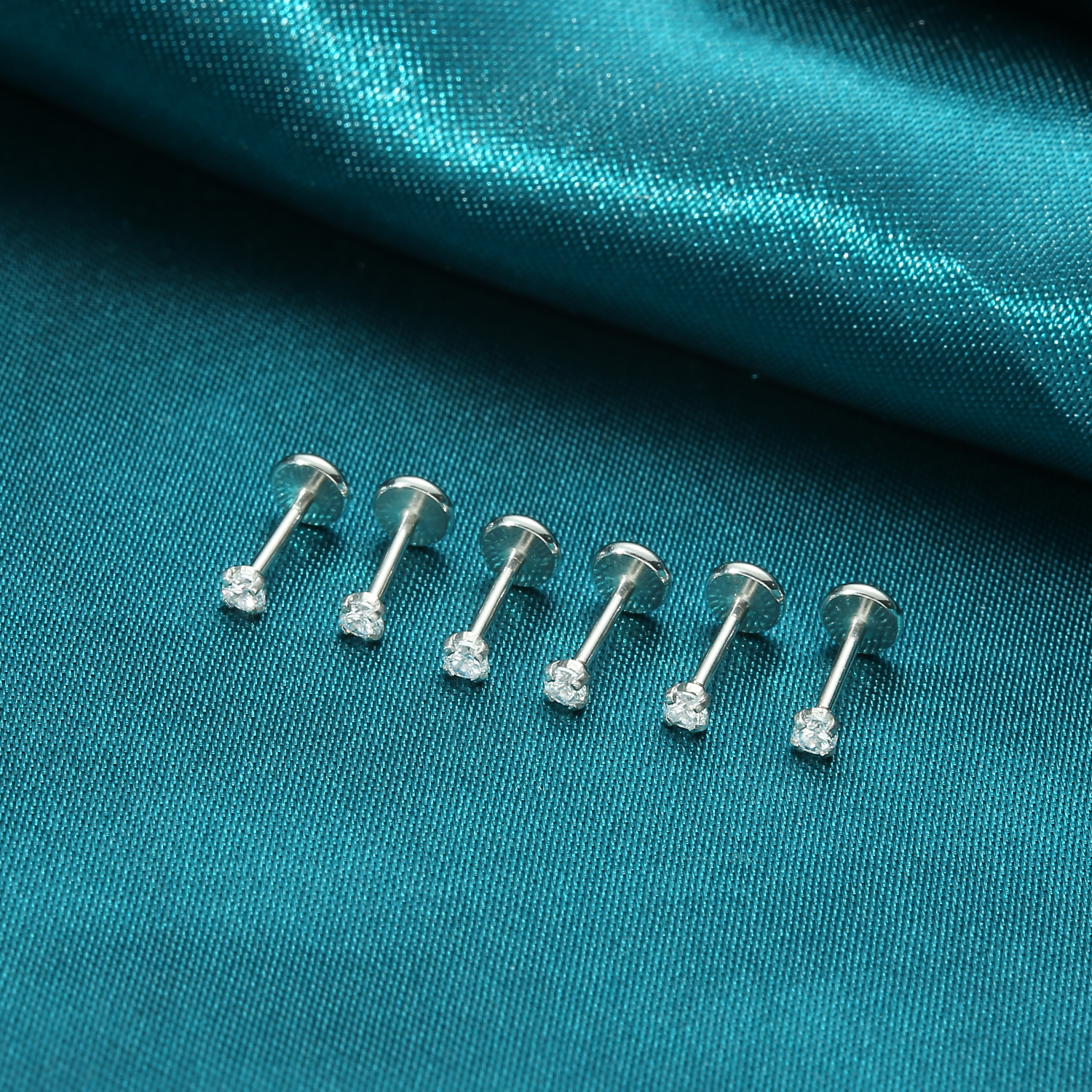 20G Flact Back Earrings Stud H - Body Jewelry Threadless 리뷰 및 가격