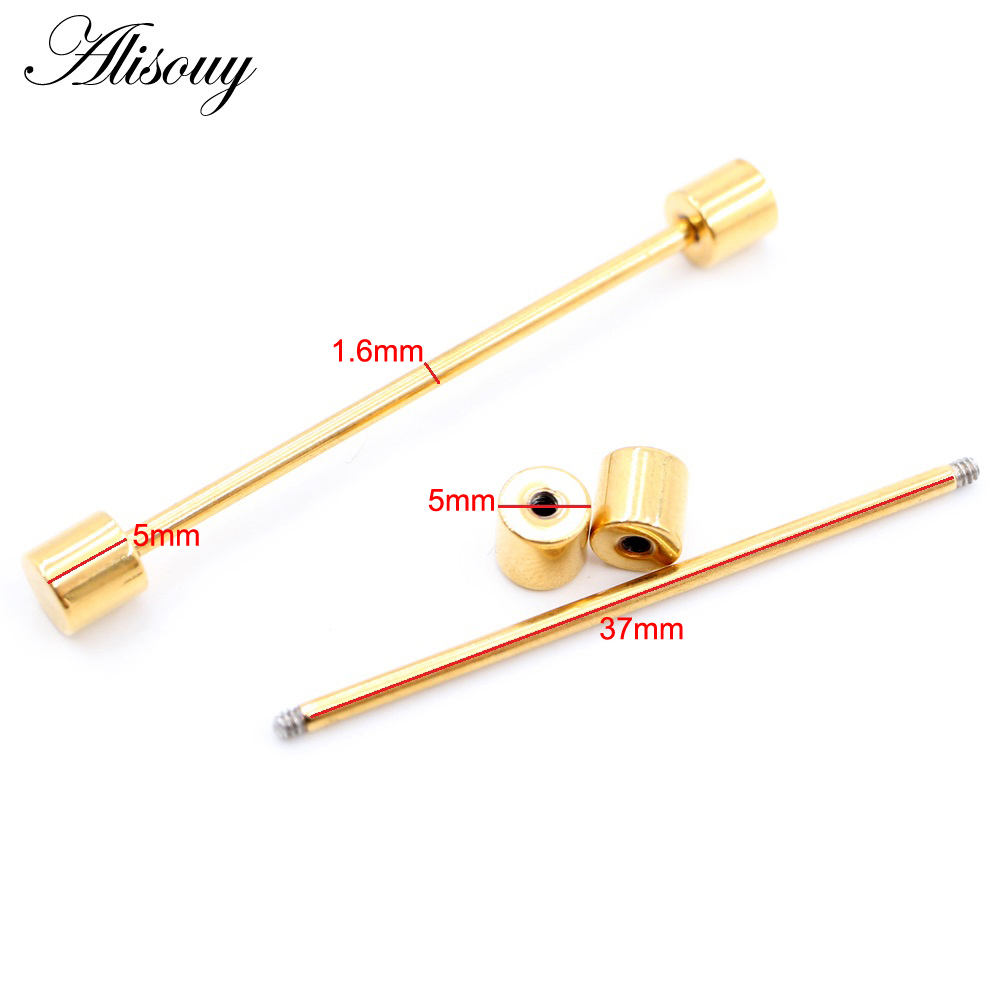 Alisouy 2pcs 14G Stainless Ste - Body Jewelry Industrial 리뷰 및 가격
