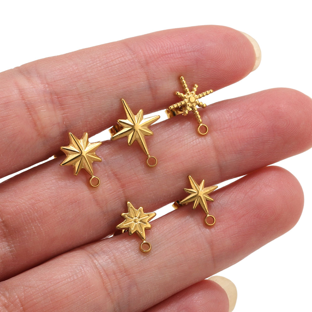 6pcs Stainless Steel Star Earr - Body Jewelry 리뷰 및 가격