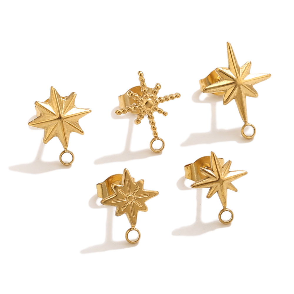 6pcs Stainless Steel Star Earr - Body Jewelry 리뷰 및 가격