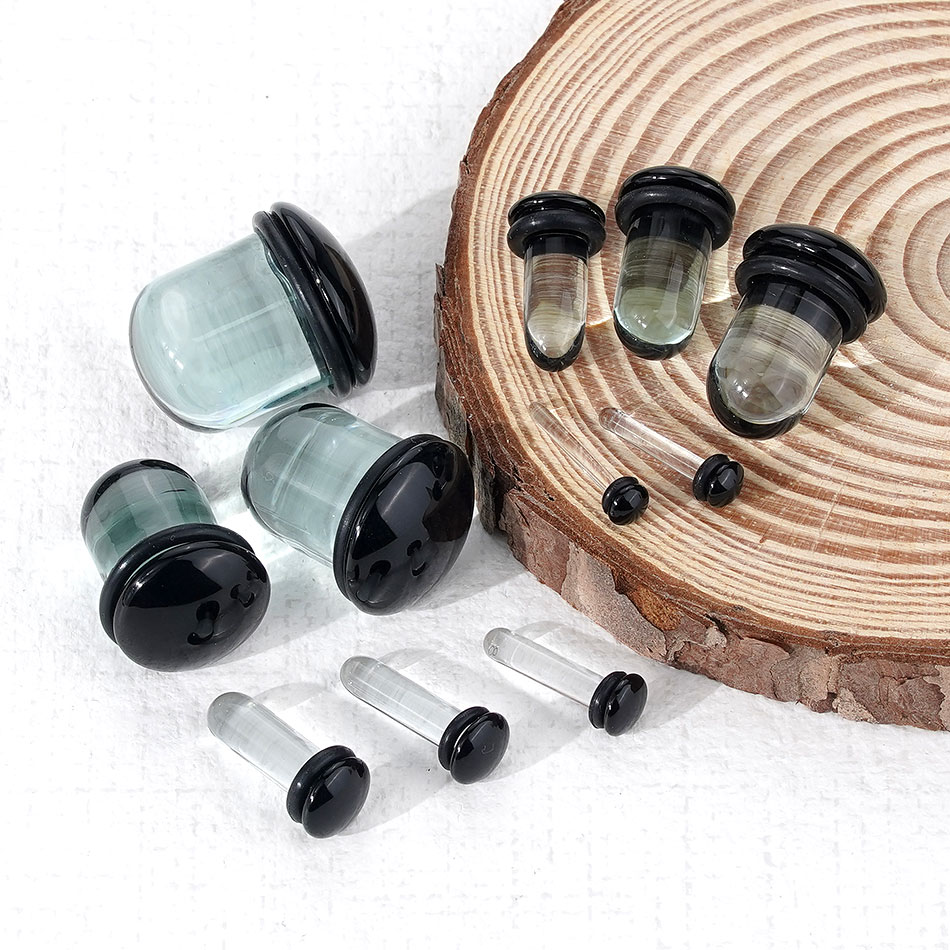 2pcs Glass Ear Gauges Stretchi - Body Jewelry Ear Plugs 리뷰 및 가격