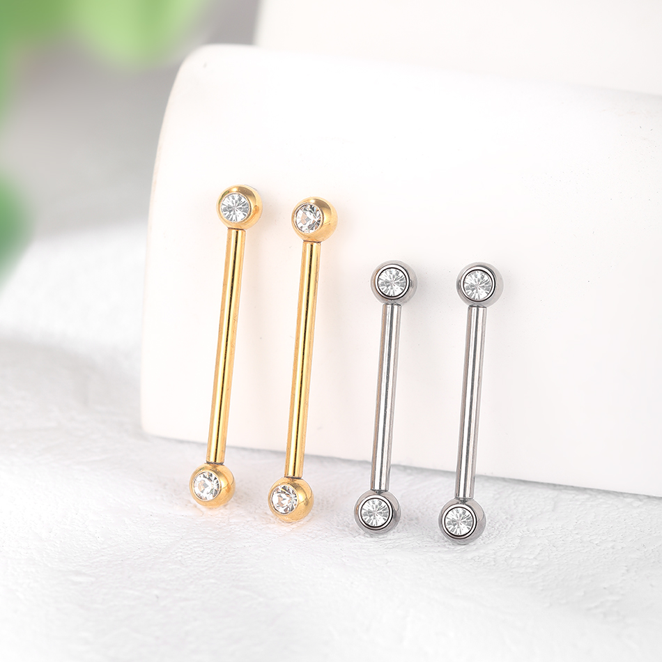 1/5pcs 6-20mm Titanium CZ Beze - Body Jewelry Nipple Rings 리뷰 및 가격