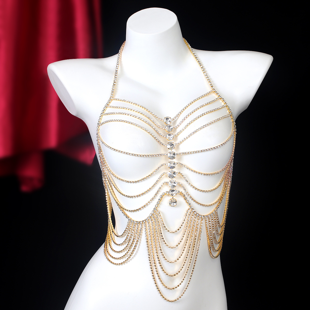 Luxurious Stripe Tassels Retro - Body Jewelry Chest 리뷰 및 가격