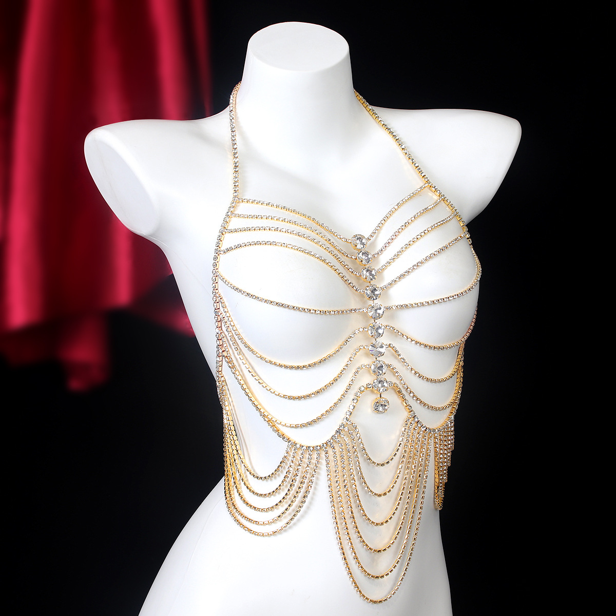 Luxurious Stripe Tassels Retro - Body Jewelry Chest 리뷰 및 가격