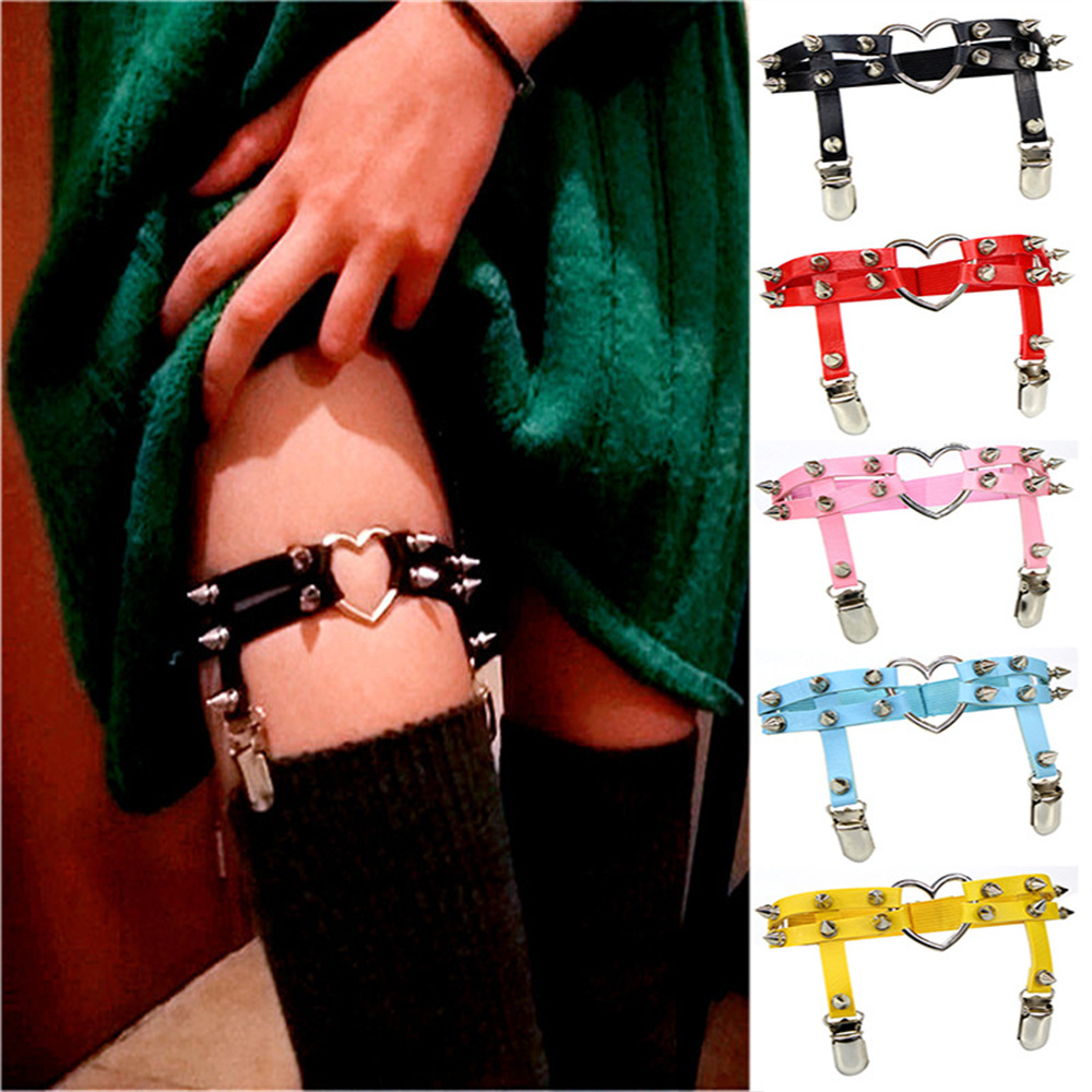 1Pcs Women Punk Goth Heart PU  - Body Jewelry Rings 리뷰 및 가격