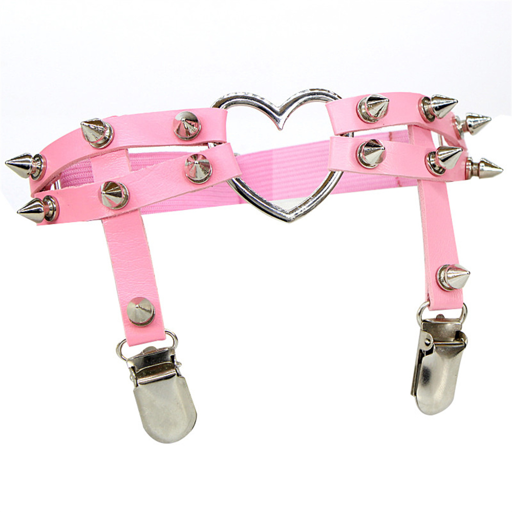 1Pcs Women Punk Goth Heart PU  - Body Jewelry Rings 리뷰 및 가격