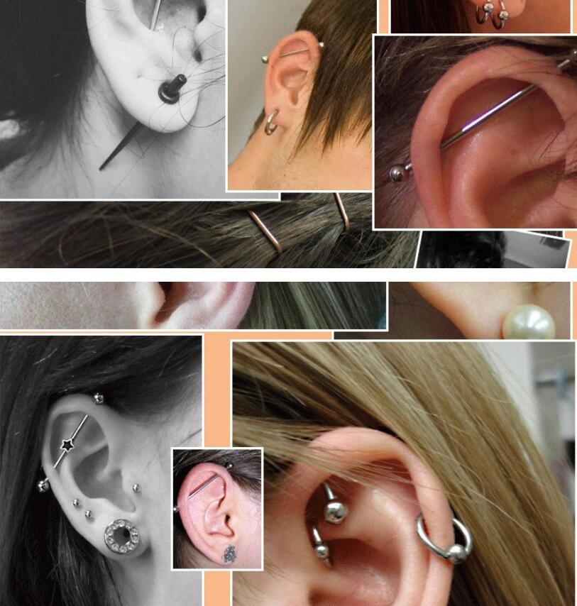 2 Pieces 0.8mm Stainless Steel - Body Jewelry Industrial 리뷰 및 가격