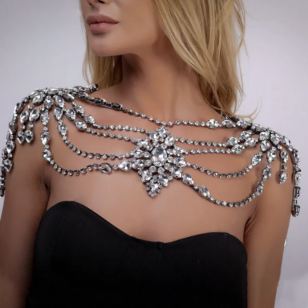 Boho Crystal Bridal Shoulder C - Body Jewelry Chest 리뷰 및 가격