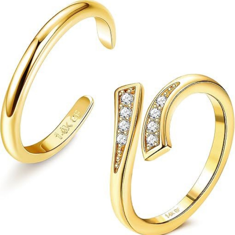 14K Gold-Plated Adjustable Zir - Body Jewelry Rings 리뷰 및 가격