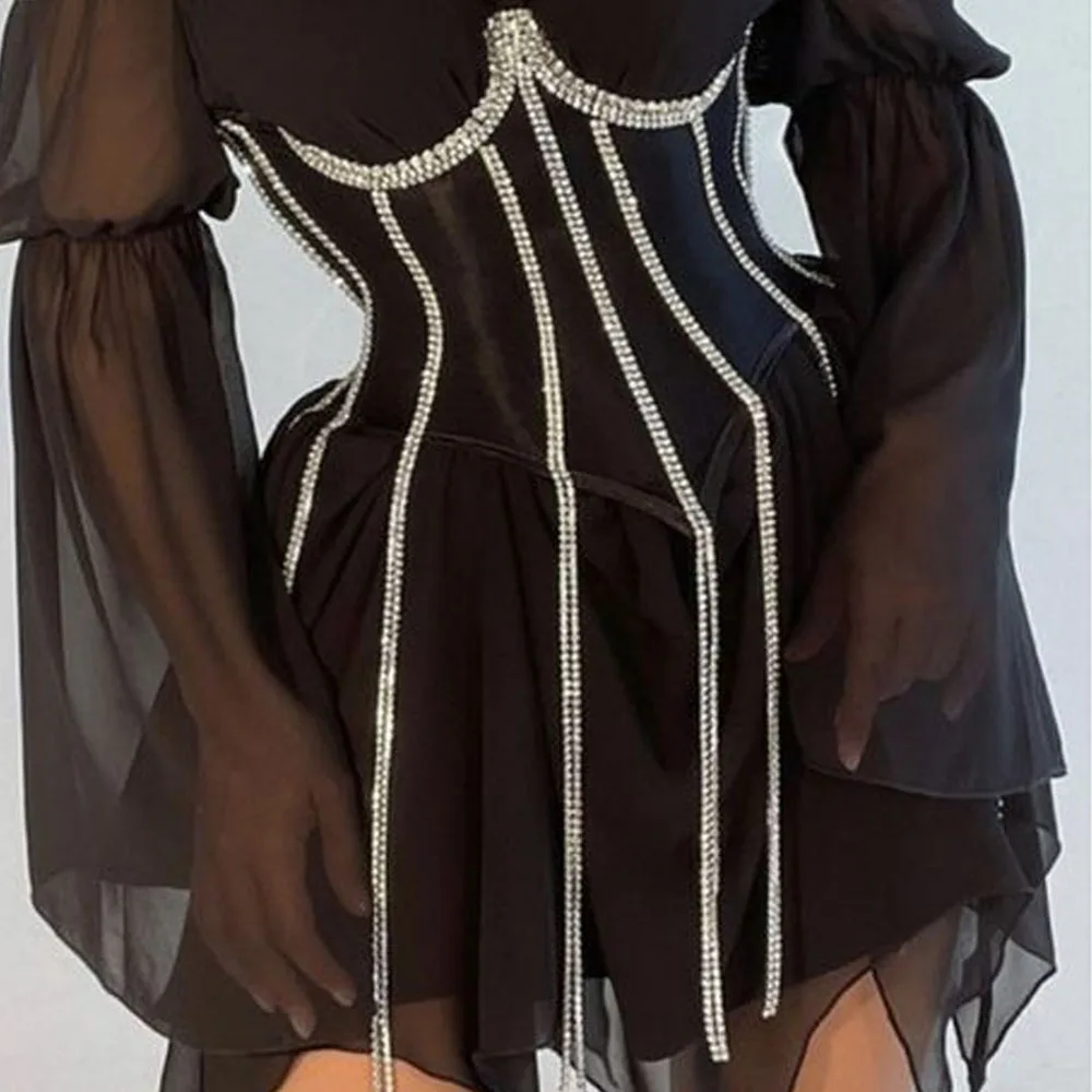 Sexy Tassel Chest Chain Rhines - Body Jewelry Chest 리뷰 및 가격