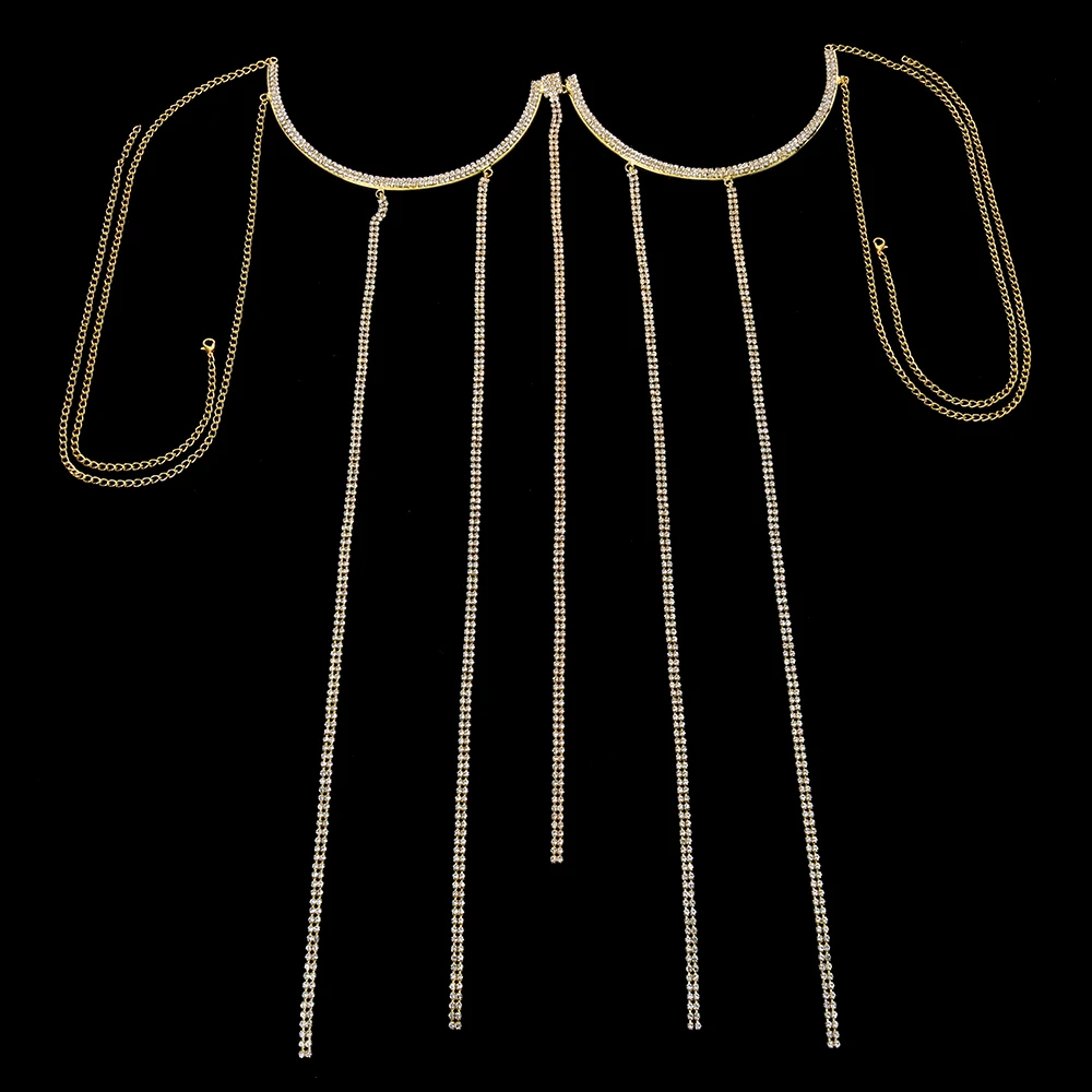 Sexy Tassel Chest Chain Rhines - Body Jewelry Chest 리뷰 및 가격