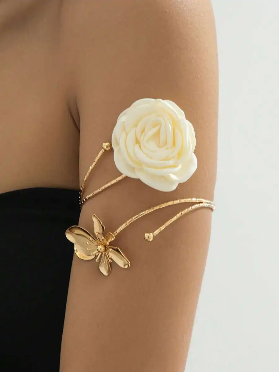Floral Pearl Necklace Earring  - Body Jewelry Rings 리뷰 및 가격