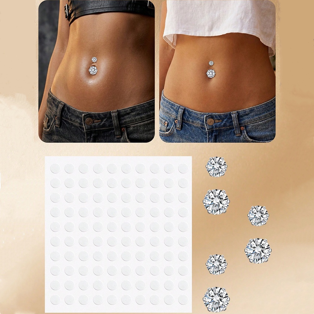 Fake Belly Piercing Cubic Zirc - Body Jewelry Rings 리뷰 및 가격