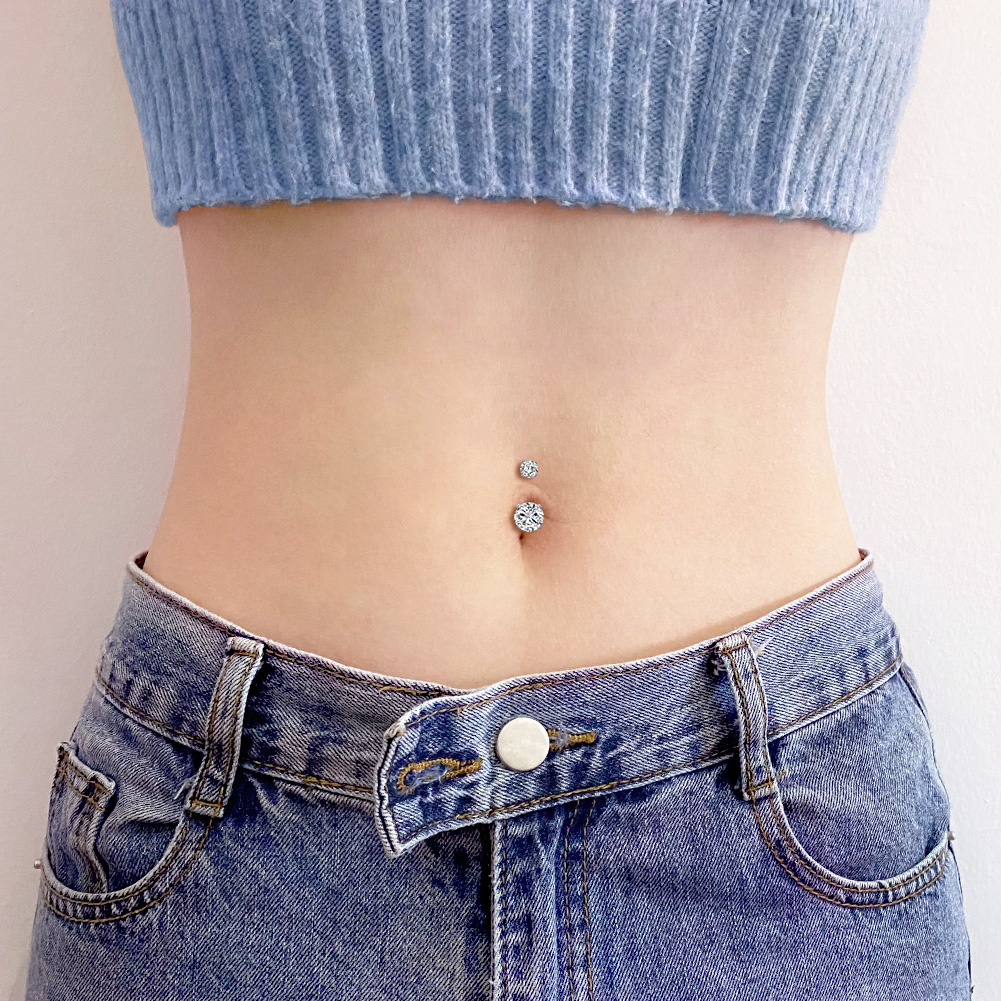 Fake Belly Piercing Cubic Zirc - Body Jewelry Rings 리뷰 및 가격