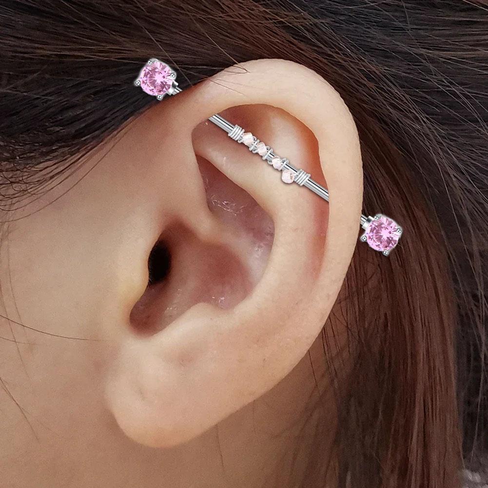 1pc/6pcs 14G 38mm Stainless St - Body Jewelry Industrial 리뷰 및 가격