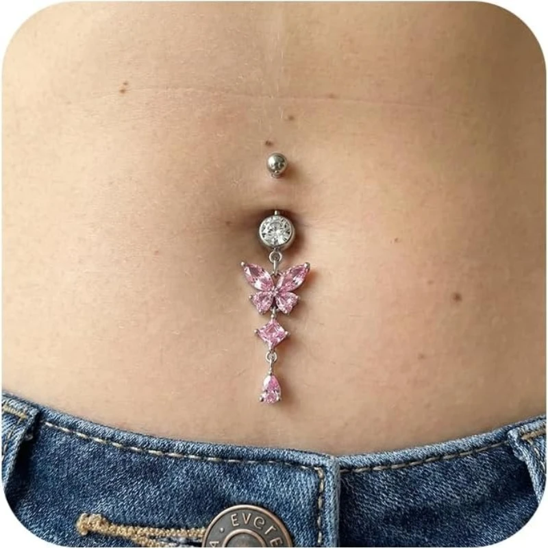 Belly Button Ring Dangle Surgi - Body Jewelry Rings 리뷰 및 가격