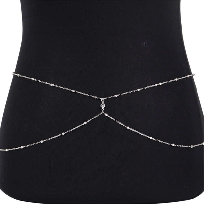 Clear Rhinestone Beaded Belly  - Body Jewelry In Bulk 리뷰 및 가격