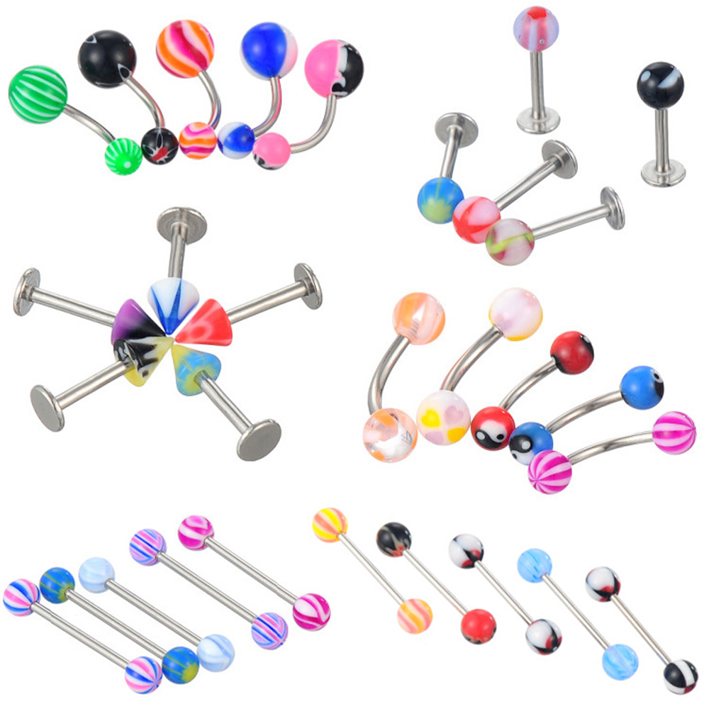 110pcs Mixed Lip Eyebrow Belly - Body Jewelry Nipple Rings 리뷰 및 가격