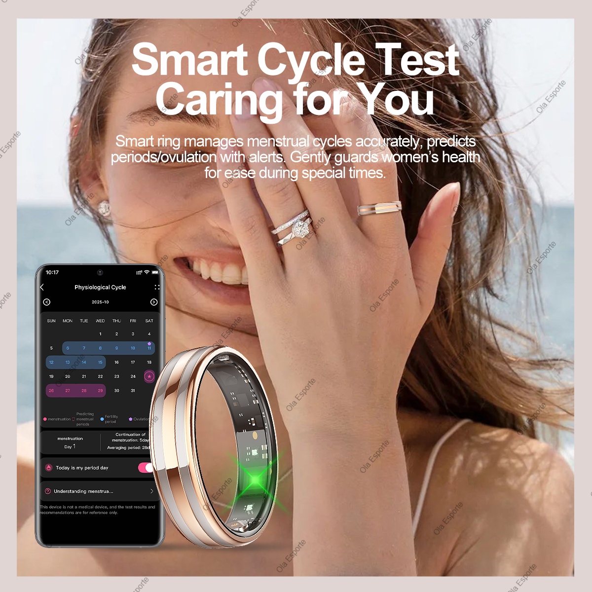 New Smart Ring Female Health T - Daith Heart Ring 리뷰 및 가격