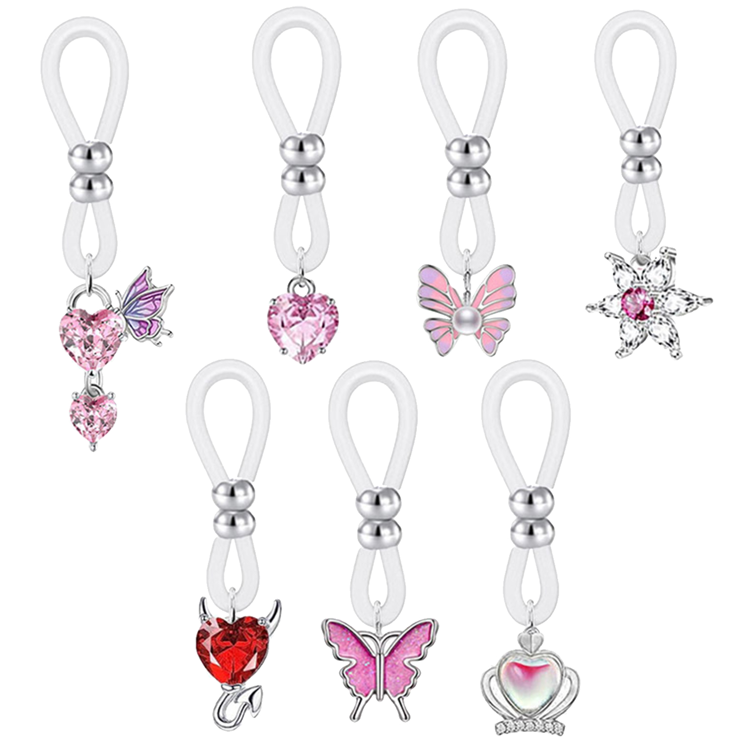 Alloy Silicone Butterfly Heart - Body Jewelry Nipple Rings 리뷰 및 가격