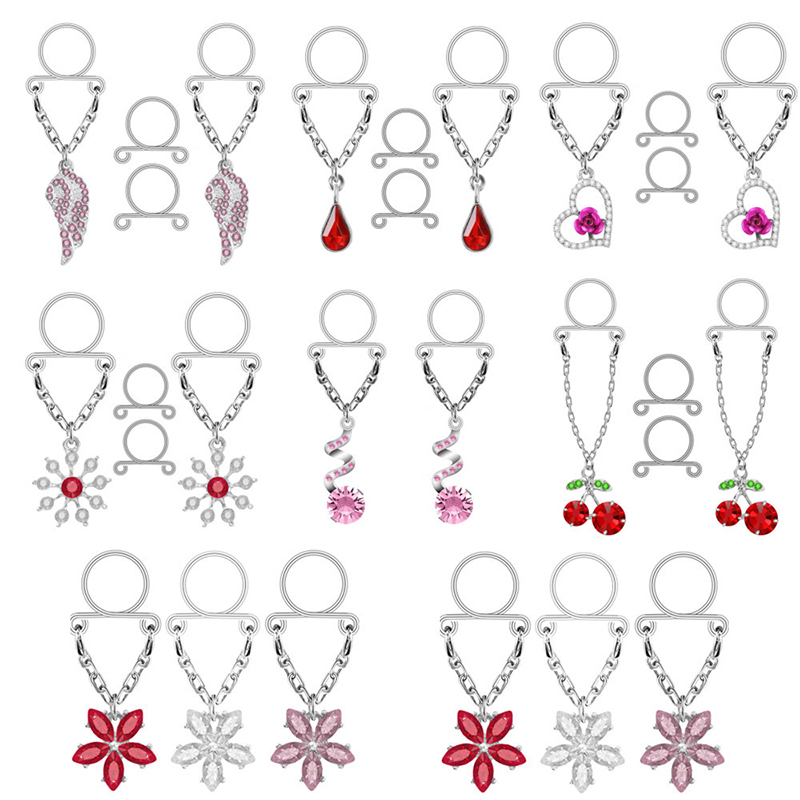 New 1 Pair Sexy Tassel Crystal - Body Jewelry Nipple Rings 리뷰 및 가격