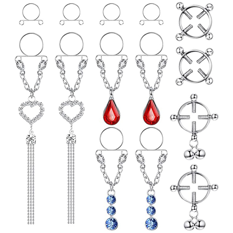 New 1 Pair Sexy Tassel Crystal - Body Jewelry Nipple Rings 리뷰 및 가격
