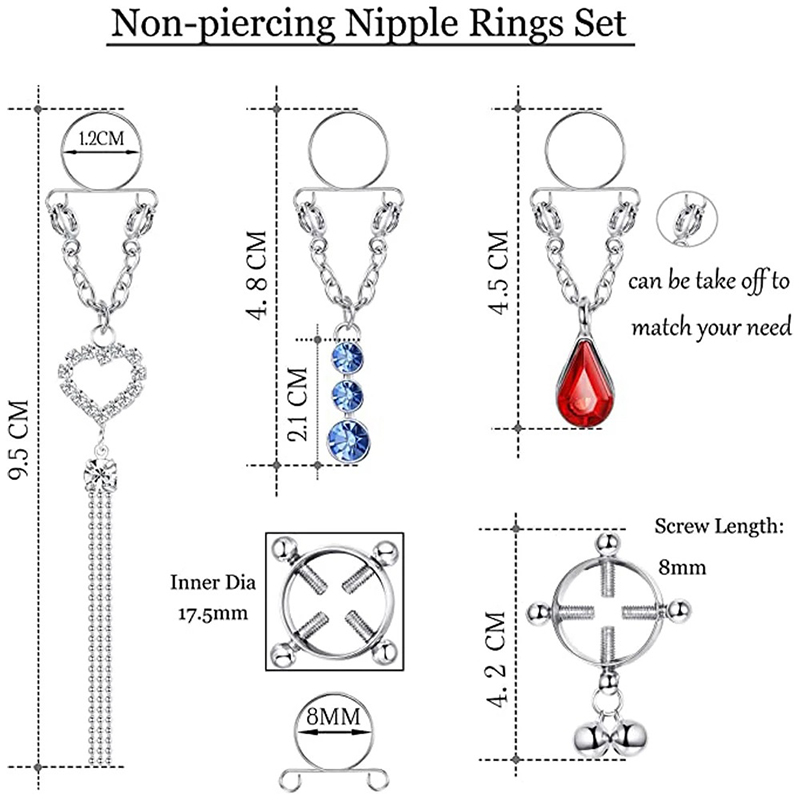 New 1 Pair Sexy Tassel Crystal - Body Jewelry Nipple Rings 리뷰 및 가격